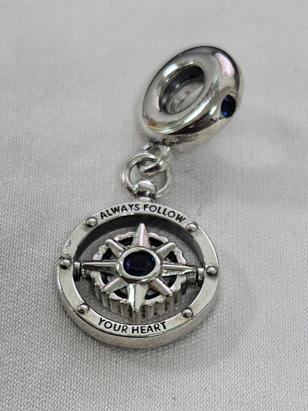Pandora Spinning Compass Dangle Charm, S925 Silver Jewelry